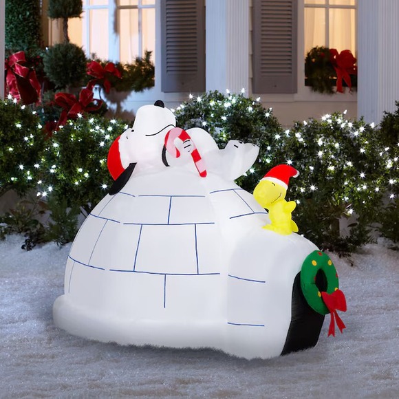 Gemmy Other - Peanuts 4-ft Snoopy & Woodstock Igloo Christmas Holiday Airblown Inflatable